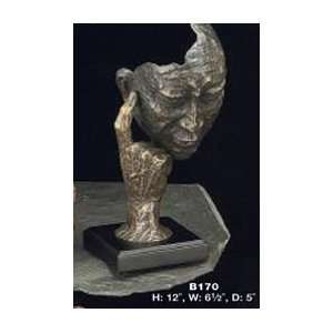  Bronze Thinking Man Sculpture