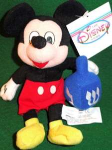 DISNEY Mickey Mouse 1999 HANUKKAH DREIDEL Bean Bag NEW  