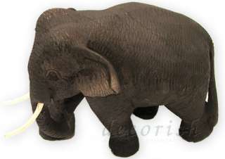 Hand Carved TEAK Wooden Thai ELEPHANT Figure NEW  