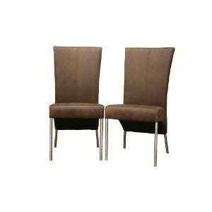  Theora Brown Fabric Dining Chair Set