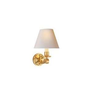  Alexa Hampton Bing Single Arm Sconce in Natural Brass with 