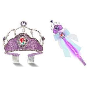  Light Up Little Mermaid Ariel Wand or Crown or Set  