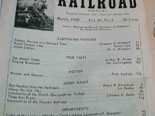 Vintage Pulp RAILROAD MAGAZINE   MAR. 1948 Full Issue  