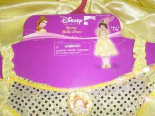 Disney Belle Beauty Costume Dress NWT S 4 6  