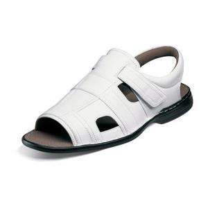 Stacy Adams Belmont Mens Leather Casual Sandals White 24744 All Sizes 