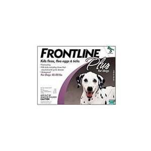 FRONTLINE PLUS FLEA & TICK TREATMENT PURPLE 3mo.   DOGS 45 88LB 