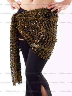 Belly Dance Dancer Sequin Hip Scarf Belt Costume Wrap  