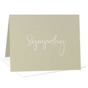   Box Set of 6 Note Cards, Sympathy (Tarragon)
