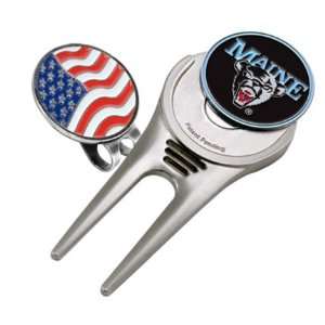 Maine Black Bears Divot Tool Hat Clip with Golf Ball Marker (Set of 2 