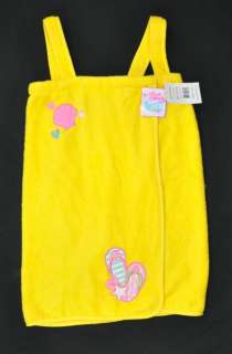NEW St Eve Pampered Princess Girls Towel Wrap Swim Cover Up Yellow XL 
