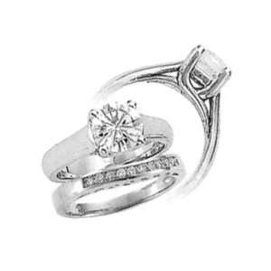   05 carat diamond solitaire anniversary ring band set 