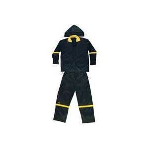  3 Piece Black Nylon Rain Suit