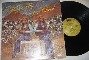 THE ROSTVIT TWINS   SING CERELY FOR CHRIST LP CHRISTIAN FOLK Reduced 