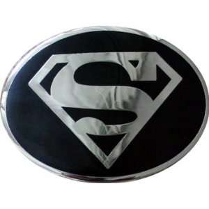  Original SUPERMAN LOGO Chrome Black Belt Buckle Licensed 