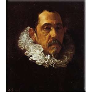  Portrait of a Man with a Goatee 14x16 Streched Canvas Art 