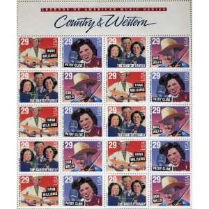  Country Music Set of 4 20 x 29 cent US Postage Stamp #2775 