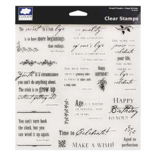 Fiskars Cloud 9 Simple Thoughts Happy Birthday Stamps 020335010475 