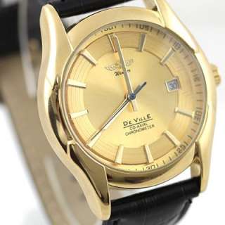 Classic Golden Mens Mechanical Wrist Watch Automatic With Date New 