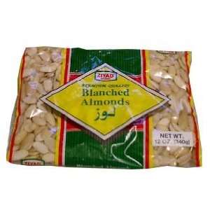 Almonds, Blanched, Halves (ziyad) 12oz  Grocery & Gourmet 