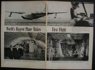 Howard Hughes Hercules Plane Spruce Goose 1947 article  
