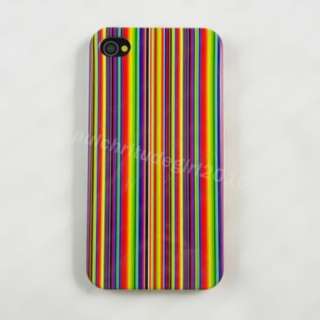   rainbow back cover Case for iPhone 4 4G + FILM screen protector  