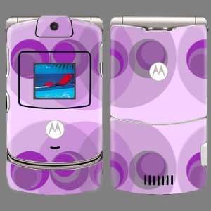  Motorola V3 Retro Purple Circles Skin 22403 Everything 