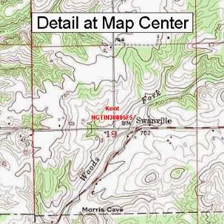  USGS Topographic Quadrangle Map   Kent, Indiana (Folded 