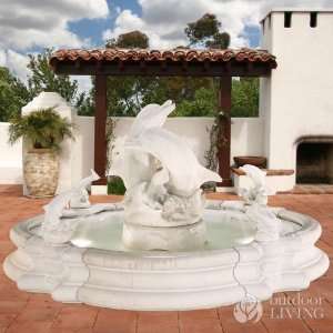  Henri Studio Grande Millennia Dolphin Fountain With Base 