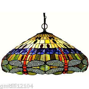 Tiffany Style Ceiling Chandelier Pendant Lighting Fixture Yellow Red 