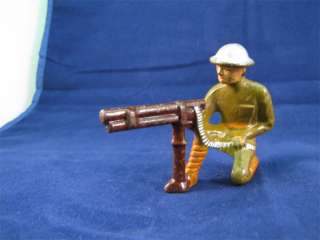 Vintage Grey Iron G61 Cast Iron Toy Soldier US Gunner  
