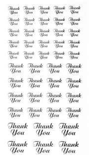 Package of 94 stickers. Seal that thank you note, add a special thank 