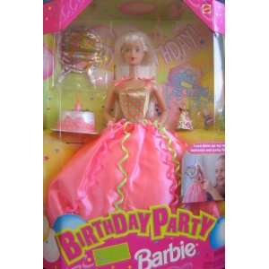  Birthday Party BARBIE Doll   Doll Blows Up Balloons 