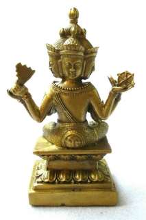 good luck thailand brahma 4 face buddha material bronze size 4 5 h 11 