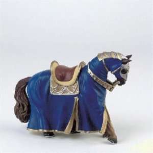    Bullyland Knights Tournament Horse in Blue Drape Toys & Games
