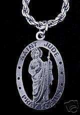 New St. Saint Jude pray for us Thaddeus Real Sterling Silver 925 Charm 