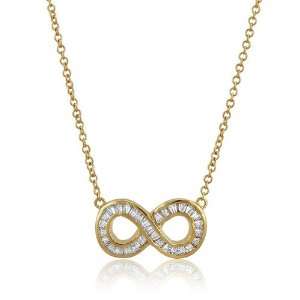   Gold Over Sterling Silver Cubic Zirconia CZ Infinity Pendant Jewelry