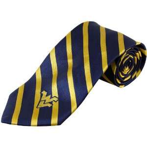   Mountaineers Navy Blue Striped Woven Silk Tie