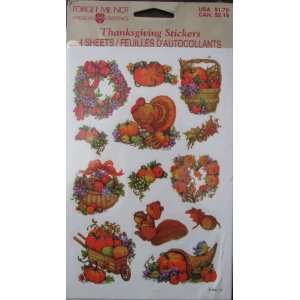  Thanksgiving Stickers   4 Sheets Toys & Games