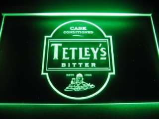 Tetleys Bitter Logo Beer Bar Pub Store Light Sign Neon W1201 NEW 