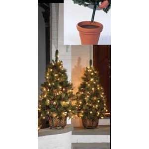   Outdoor Artificial Christmas Stake Tree   Clear Lights