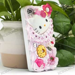 Bling Cute Pink Cake Design Cover Case for iPhone4 PC37  