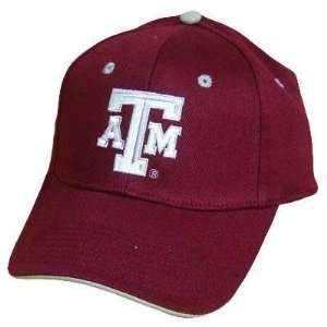  NCAA TEXAS A&M AM AGGIES MAROON SILVER VELCRO HAT CAP 
