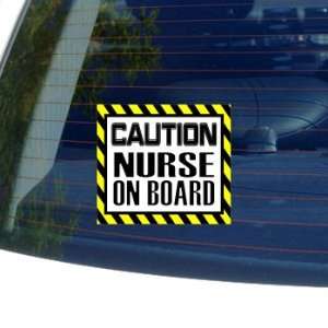  Caution Nurse on Board   Window Bumper Laptop Sticker 