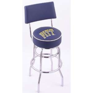  University of Pittsburgh Steel Stool with Back, 4 Logo 