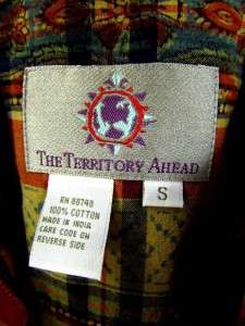   plaid southwestern THE TERRITORY AHEAD casual shirt button front S