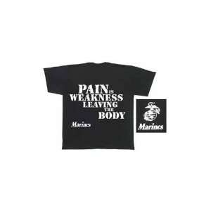  Marines   Pain is Weakness Leaving The Body T Shirt / USMC 