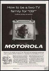 1962 Motorola TV Tartan Television Vintage Print Ad  