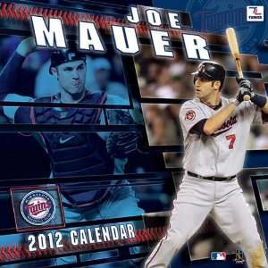  Joe Mauer Minnesota Twins 2012 Calendar 12x12 Player Wall 