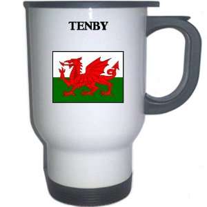  Wales   TENBY White Stainless Steel Mug 
