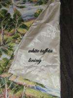 Cabinesque White Birch Farm House Country Vintage Barkcloth Fabric 